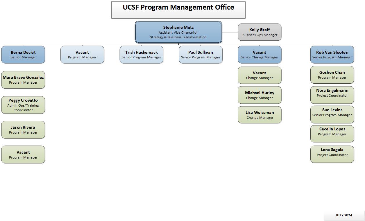 UCSF PMO Org Chart